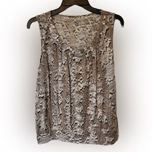 Ann Taylor LOFT Taupe/Black/Grey Top